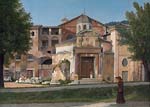 A section of the via sacra rome the church of saints cosmas and
