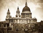 Saint Paul's Cathedral, London old victorian photo