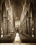 Westminster Abbey. The Nave antique photograph