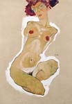 Squatting Female Nude