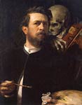 Selfportrait with death by Arnold Bocklin