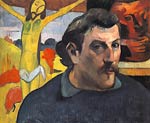 Self portrait with yellow christ Paul Gauguin