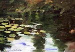 Yerres, on the Pond, Water Lilies Gustave Caillebotte