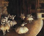 Rehearsal of a ballet on the stage Edgar Degas