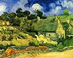 Thatched Cottages at Cordeville 1890 Van Gogh