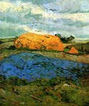 Haystacks under a Rainy Sky 1890 Vincent Van Gogh