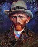 Self-Portrait with Grey Felt Hat 1886 Vincent Van Gogh