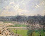 The garden of the Tuileries on a winter afternoon
