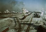Railroad in winter snow, Chicago, Illinois 1942