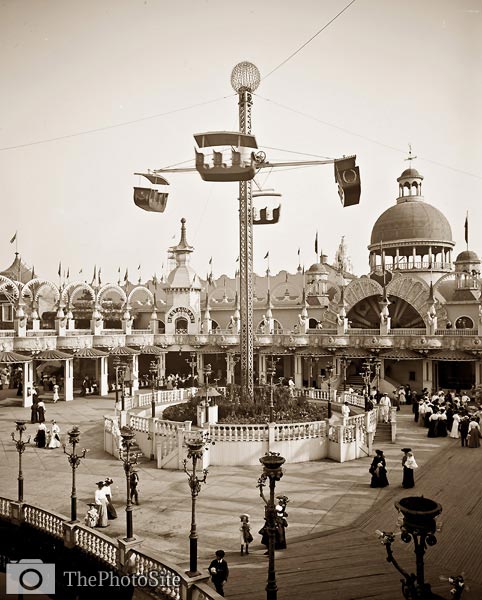 Whirl amusement ride Luna Park Coney Island, NY 1905 - Click Image to Close