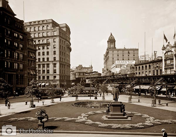 Washington St. from Fulton, Brooklyn NY early 20th century - Click Image to Close