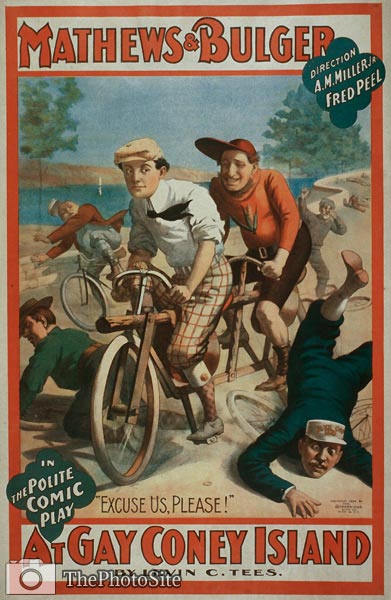 Gay Coney Island polite comic play Theatrical Poster - Click Image to Close