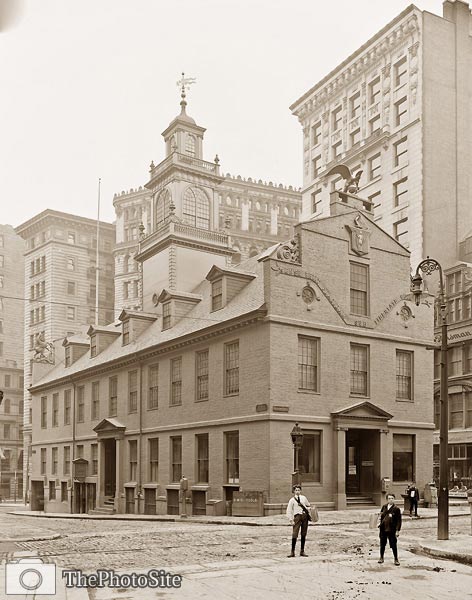 Old State House from Washington St. Boston Massachusetts - Click Image to Close