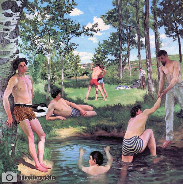 Summer scene (aka the bathers) Frederic Bazille - Click Image to Close