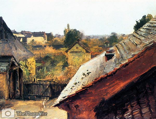 View of the Roofs and Gardens Karl Blechen - Click Image to Close