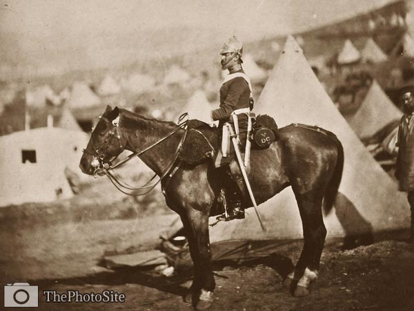 Captain Adolphus Burton, 5th Dragoon Guards on horseback - Click Image to Close