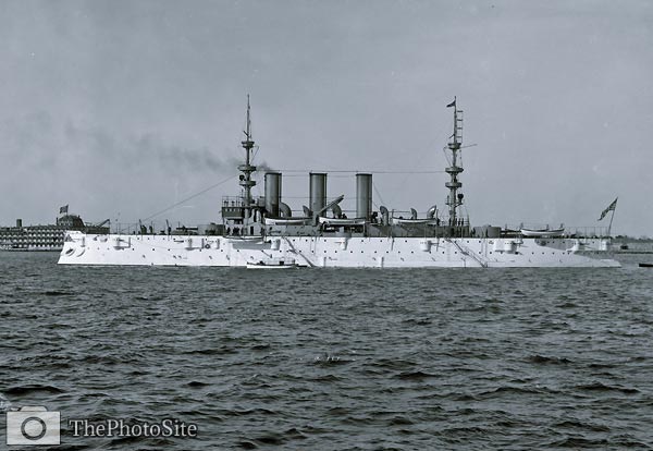 U.S.S. New York American cruiser, warship 1899 - Click Image to Close
