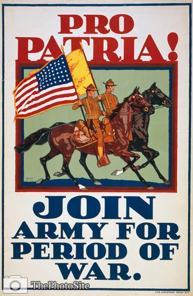 Pro patria! Join Army for period of war - World War One Poster - Click Image to Close