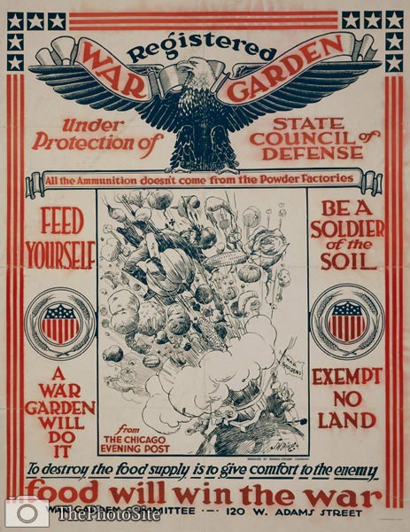 Registered War Garden World War One Poster - Click Image to Close