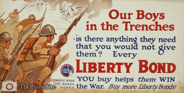 Our boys in the trenches - World War I Poster - Click Image to Close