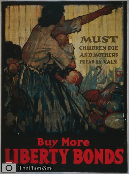 Must children die and mothers plead - WWI Poster - Click Image to Close