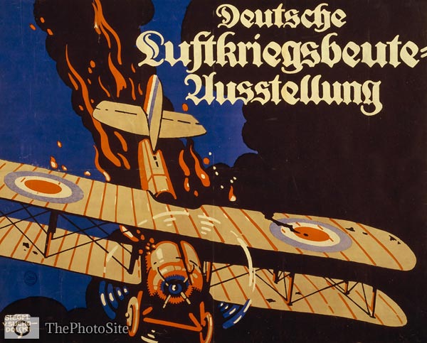 Burning British plan - German WWI Poster - Click Image to Close