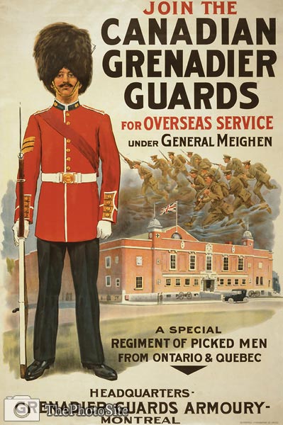 Join the Canadian Grenadier Guards War Poster - Click Image to Close