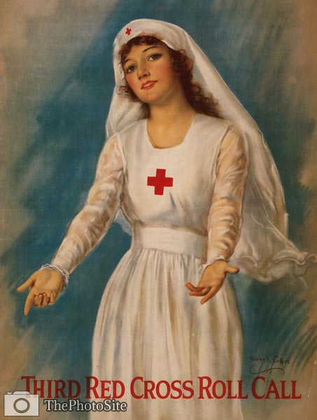 Third Red Cross roll call American WWI Poster - Click Image to Close