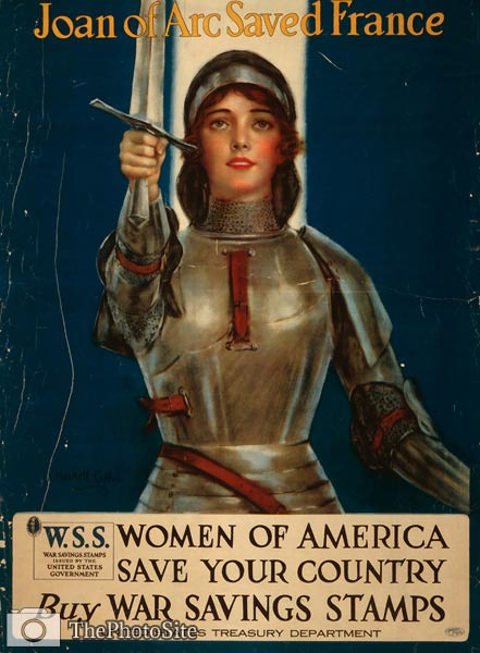Joan of Arc saved France World War I Poster - Click Image to Close