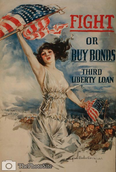 Fight or buy bonds American War Poster - Click Image to Close