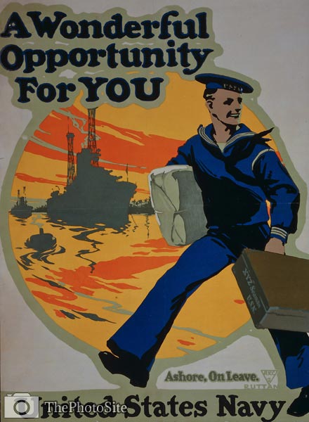 United States Navy American War Poster - Click Image to Close
