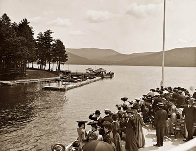 Sagamore Dock Green Island Lake George, New York 1904