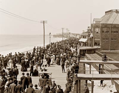 Atlantic City, New Jersey, crowds on the Boardwalk