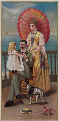 Pleasant outing 1889 antique poster