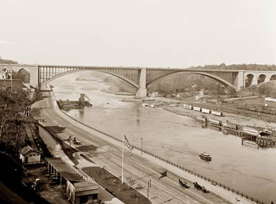 Harlem River Speedway and Washington Bridge 1905