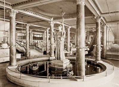 Siegel Cooper and Co.'s department store fountain, New York