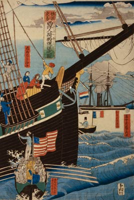 Sadahide Utagawa Western Traders American French ships