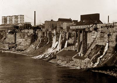 Mills along the gorge, Niagara River, New York
