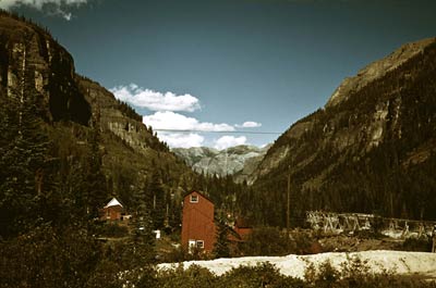 Rustic valley scene, Ouray from Camp Bird Mine, Colorado