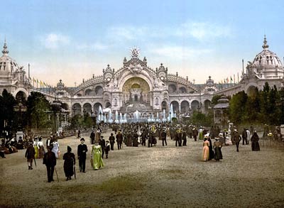 Le Chateau d'eau and plaza, Exposition Universal, 1900, Paris, F