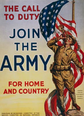 The call to duty Join the Army American World War I Poster