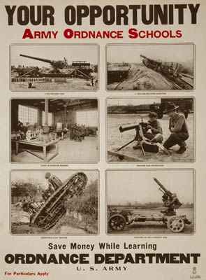 Your opportunity ordnance schools 1919 WWI Poster