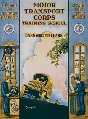 Motor Transport Corps training school WWI Poster