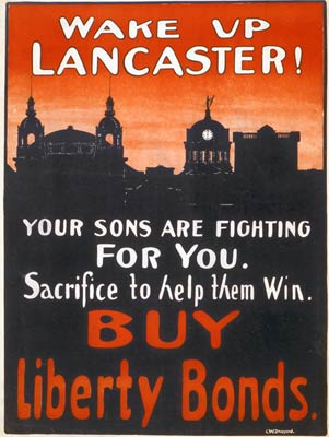 Wake up Lancaster Your sons are fighting for you WWI Poster