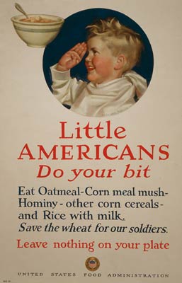 Children leave nothing on your plate WWI Poster