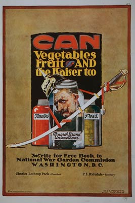 Can vegetables, fruit, and the Kaiser too WWI Poster