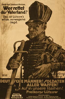 Join Kreikorps Lutzow - German World War One Poster