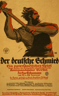Der deutsche Schmied German Play - World War I Poster