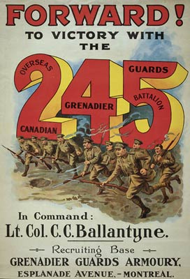 245 Overseas Canadian Grenadier Guards Battalion Poster