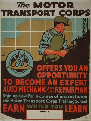 Motor Transport Corps - mechanic - WWI Poster